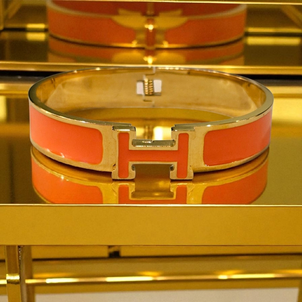 Gold And Orange Bracelet.